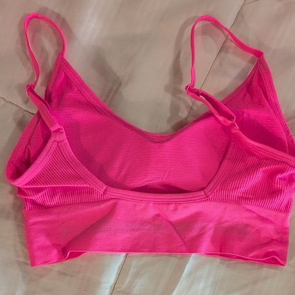 Pink Ribbed Bralette - Picture 2 of 3